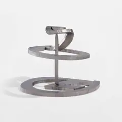 Mark di Suvero, Untitled, 1995, stainless steel, in 2 parts