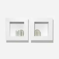 Velocity or Pause by Edmund de Waal, 2014, 13 porcelain vessels in a pair of wood and Plexiglas vitrines, offered Feb 2026