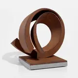 Beverly Pepper, Clodia Medea, 2014, Cor-ten steel and stone base