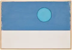 zweiteraprilzweitausendundzwanzig by Ugo Rondinone, watercolor on canvas, in artist's frame, sold Feb 2026