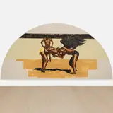 Meleko Mokgosi, Democratic Intuition, Lerato: Xenia, 2016, oil on canvas