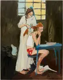 Jane Corrigan, Morning (I'm scared Mom), 2015, oil on canvas