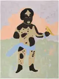 Cassi Namoda, Radiant flesh of being, you are worthy of love, 2020, oil and acrylic on polycotton
