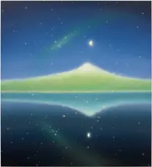 Sarah Lee, Two Half Moons, 2022, oil on canvas