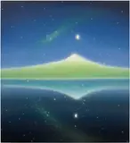Sarah Lee, Two Half Moons, 2022, oil on canvas