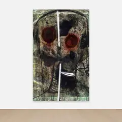 Huma Bhabha, Untitled, 2012, ink on photograph