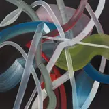 Ross Bleckner, Untitled, RB-7715, 2022, oil on linen
