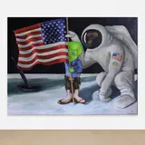 Sean Landers, Space-Ape and Tex, 1996, oil on canvas
