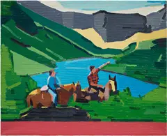 Guy Yanai, Riding East, 2014, oil on linen
