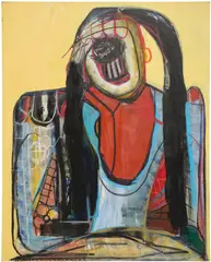 Genesis Tramaine, THIS LOVE OF MINE, 2019, acrylic, oilstick, Yeshua and spray paint on canvas