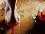 Marilyn Minter, Ruby Slippers, 2006, enamel paint on metal
