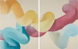 Vickie Vainionpää, Soft Body Dynamics 08, 2018, oil on canvas, in 2 parts
