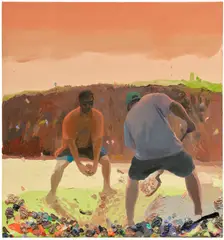 Daniel Heidkamp, Mining the Landscape, 2016, oil on linen