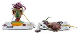 Tony Matelli, Double Veg Head 2, 2008, painted bronze, in 7 parts