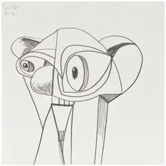 George Condo, Untitled, 2012, pencil on paper
