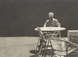 Robert Bechtle, Santa Barbara Patio II, 1981, charcoal on paper