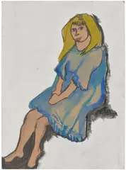 Suzanne Jackson, Life Study, 1966–1968, graphite and gouache on cardboard