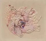 Sam Gilliam, Untitled, 1960, acrylic and aluminum dust on handmade dyed paper mounted to woven cloth board