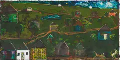 Jennifer Bartlett, Small Neighborhood, 1999, oil on canvas