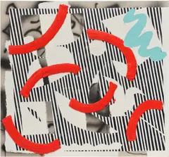 Trudy Benson, Movement in Stripes 2, 2015, acrylic, enamel and oil on canvas