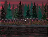 Kim Dorland, Untitled, 2017, silkscreen ink and oil on canvas