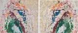 Rainer Gross, Vantrease Twins, 2007, oil and pigments on linen, in 2 parts
