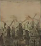 Norbert Schwontkowski, Gestern in Flandern, 2012, oil on canvas