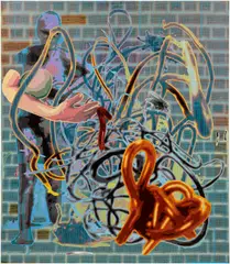 Markus Oehlen, Ich Sample Nicht, 2011, acrylic on canvas