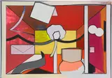 Thomas Scheibitz, Objects in a Studio, 2014, oil, vinyl and pigment marker on canvas