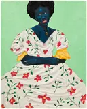 Adjei Tawiah, Aku Nye, 2021, sponge cloth and oil on canvas