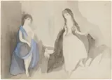 Marie Laurencin, Untitled, watercolor on paper