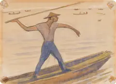La caza de patos con fizga by Diego Rivera, 1951, watercolor and graphite on paper, sold Feb 2026