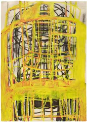 Terry Winters, Mechanisms So Far 3, 1996, ink, acrylic, charcoal and oil on paper