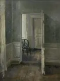Vilhelm Hammershøi, Interior with Windsor Chair at Strandgade 25 (Interiør med windsorstol. Strandgade 25), 1913, oil on canvas