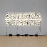 Glenn Ligon, Double America 2, 2014, neon and paint