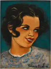 Francis Picabia, Untitled, 1942-1943, pencil and oil on cardboard