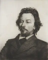 Peter Ilsted, Portrait of Vilhelm Hammershøi (Portræt af Vilhelm Hammershøi), 1900, etching, on tissue thin wove paper