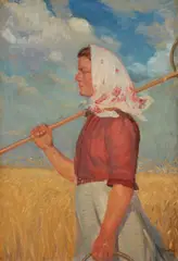 Anna Ancher, Harvest Girl (Høstpige), 1903–1911, oil on canvas
