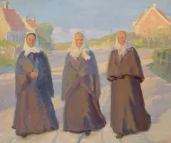 Anna Ancher, On the Way to Church (På vej til kirke), 1928, oil on canvas