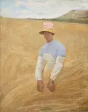 Laurits Andersen Ring, Young Woman Harvesting (En høstpige), 1889, oil on canvas