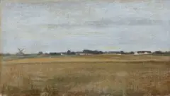 Vilhelm Hammershøi, Landscape from Virum Near Frederiksdal, Summer (Landskab fra Virum ved Frederiksdal, sommer), 1888, oil on canvas