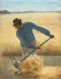Laurits Andersen Ring, Harvest (I høst), 1886, pastel on paper