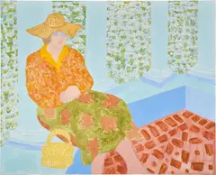 March Avery, Molly in the Gazebo, 1987, oil on canvas
