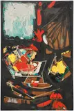 Hans Hofmann, Interior, 1949, oil on board laid on canvas