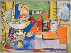 Hans Hofmann, White Fruitiere, 1941, casein on panel