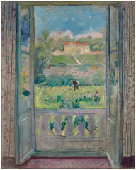 Charles Camoin, La fenêtre de la villa rose, 1945, oil on canvas