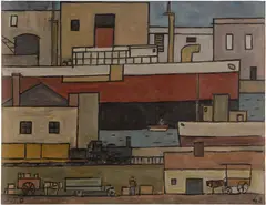 Puerto y Ciudad by Joaquín Torres-García, 1942, oil on cardboard, sold May 2026