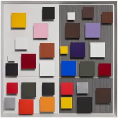 Jesús Rafael Soto, Ambivalencia No. 41, 1984, painted wood and metal construction