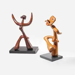 Mathias Goeritz, The Dancers, 1950, wood, in 2 parts