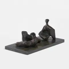 Henry Moore, Three Piece Reclining Figure: Maquette No. 5, 1977, bronze